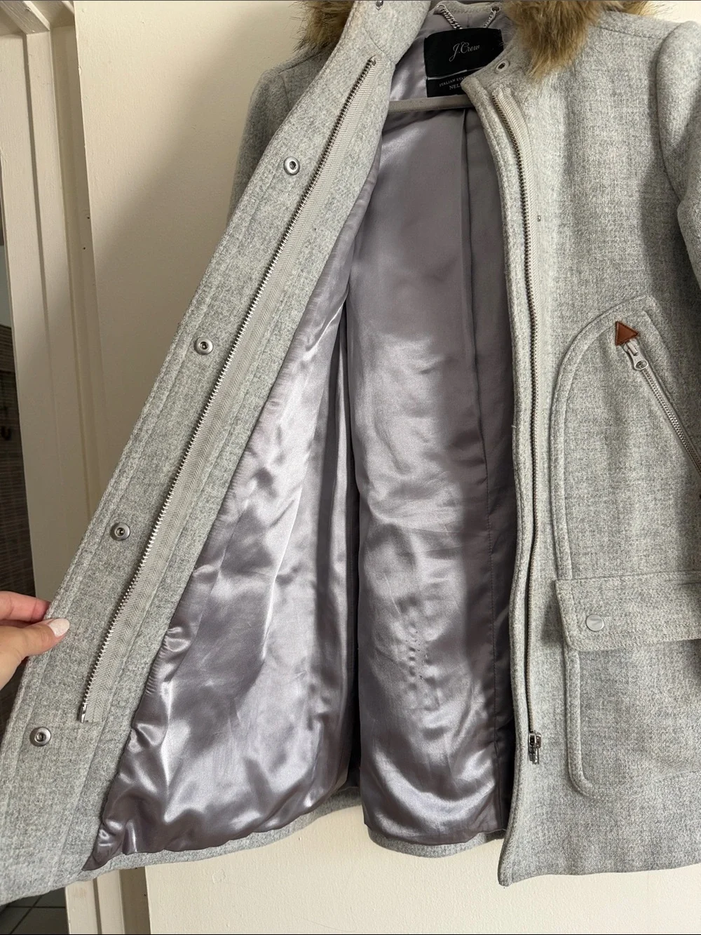 J. Crew Parka with Faux Fur Trim - Picture 8 of 13